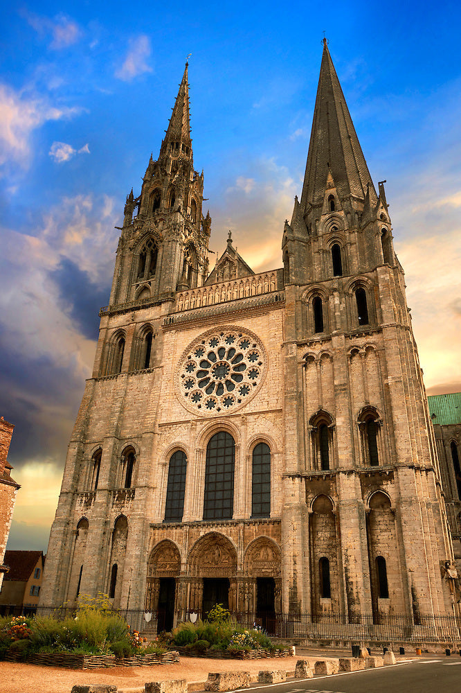 Colgante Doble Catedral Chartres: Rosetón Fachada & Laberinto. Geometría Sagrada