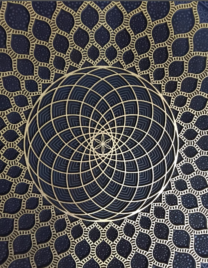 Mandala Geometría Sagrada Torus Dorado