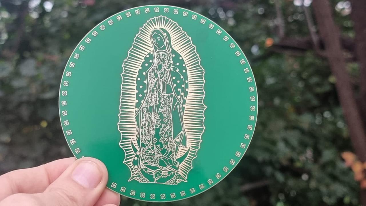 Disco Santísima Virgen de Guadalupe, Flor de la Vida, Geometría Sagrada